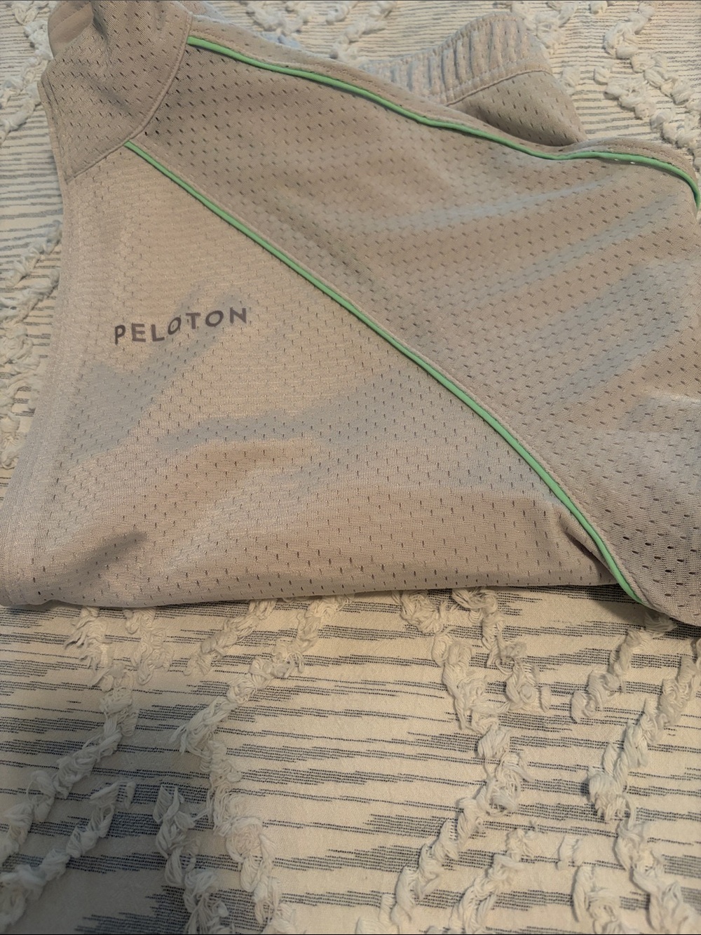 lululemon athletica x Peloton light Gray Zip-Mesh Track Jacket with Green Trim